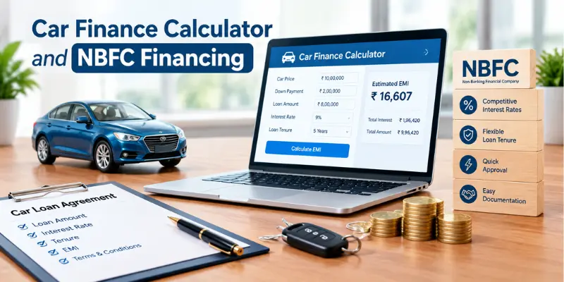 Car finance calculator for comparing NBFC vehicle loan EMI and financing costs