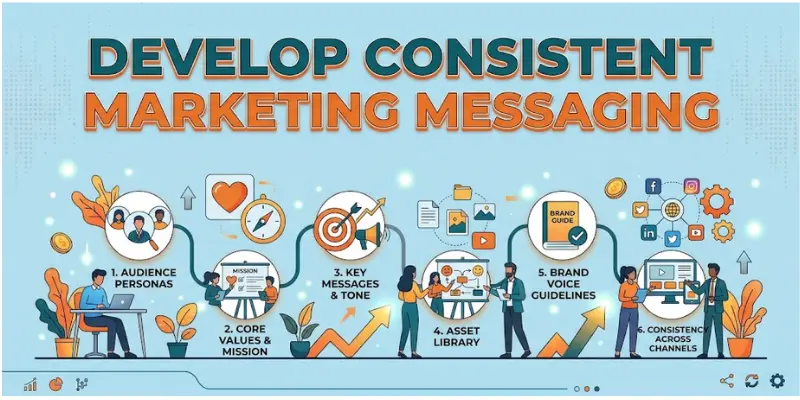Develop consistent marketing messaging across communication channels