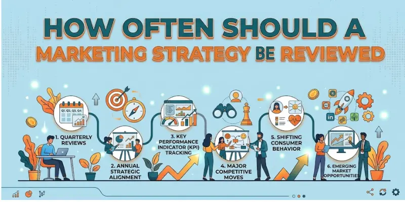 How often to review and update a marketing strategy