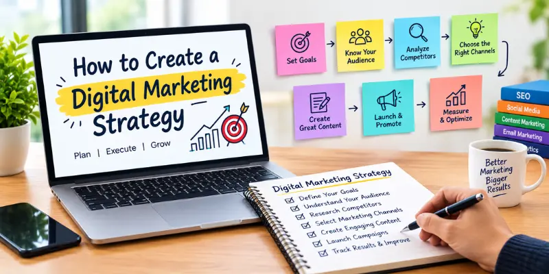 Digital Marketing: Complete Guide to Strategies, Types, Channels, and Benefits Steps for creating an effective digital marketing strategy