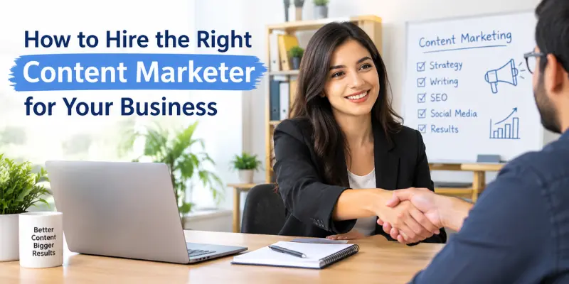 Content Marketers: Roles, Skills, and Business Impact Business owner interviewing a content marketer to evaluate marketing skills, experience, and strategic thinking.